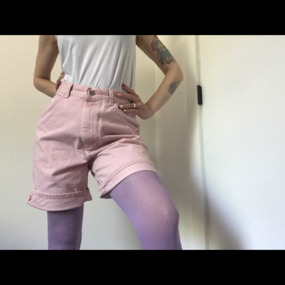 Lee Vintage Mom Bermuda Shorts Pastel Pink RARE! - Picture 6 of 14